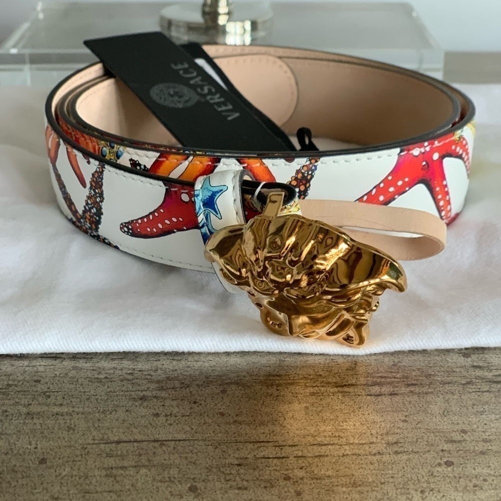 Versace La Medusa Tresor de la Mer Printed Belt - Picture 8 of 12
